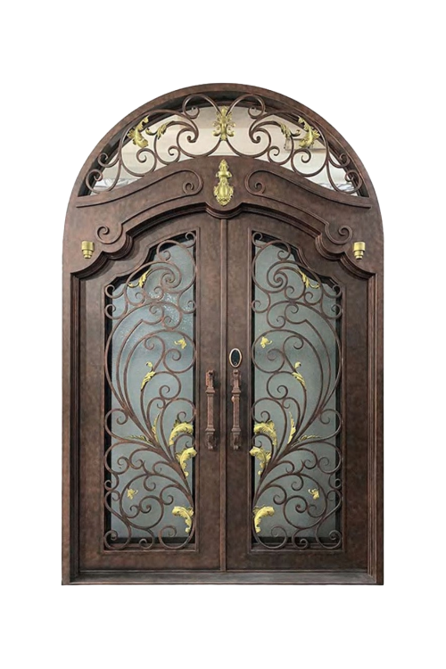 Ornate Fleur Iron Door – Luxury Handcrafted Iron Door with Decorative Floral Design