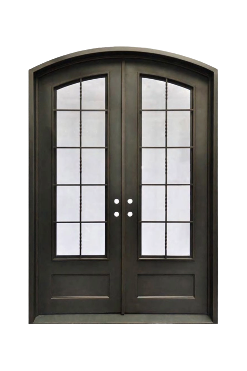 Saville Arch Double Iron Door – Elegant Curves with Custom Ironwork