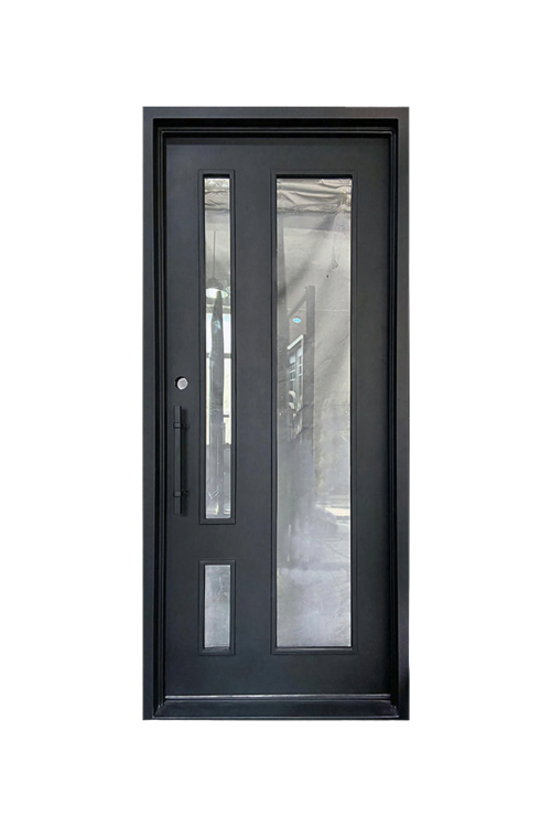 Parallel View Single Iron Door – Custom Iron Door Design for Modern Clean Lines