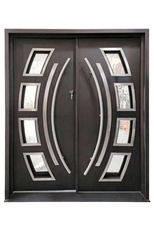 Apex Arc Double Iron Door – Wrought Iron Arched Design for Elegant Entrances