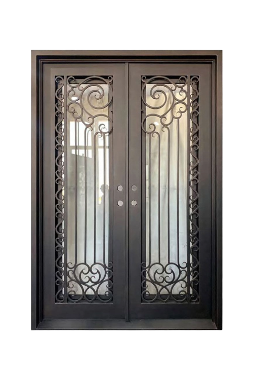 Baroque Scroll Double Iron Door – Ornate Ironwork with Classic Design