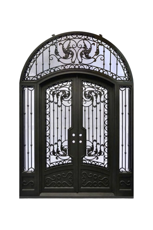 Raven Sky Double Iron Door – Bold Iron Design with Elegant Details